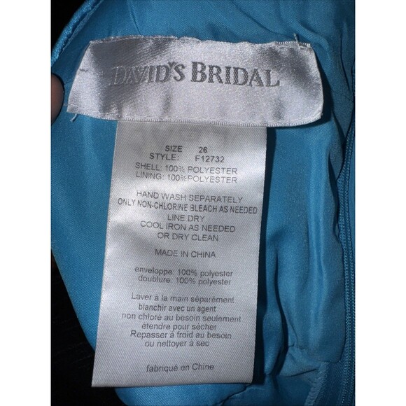 DAVIDS BRIDAL | Bridesmaid Wedding Dress Chiffon and Charmeuse Plus Size 26 - Picture 6 of 7